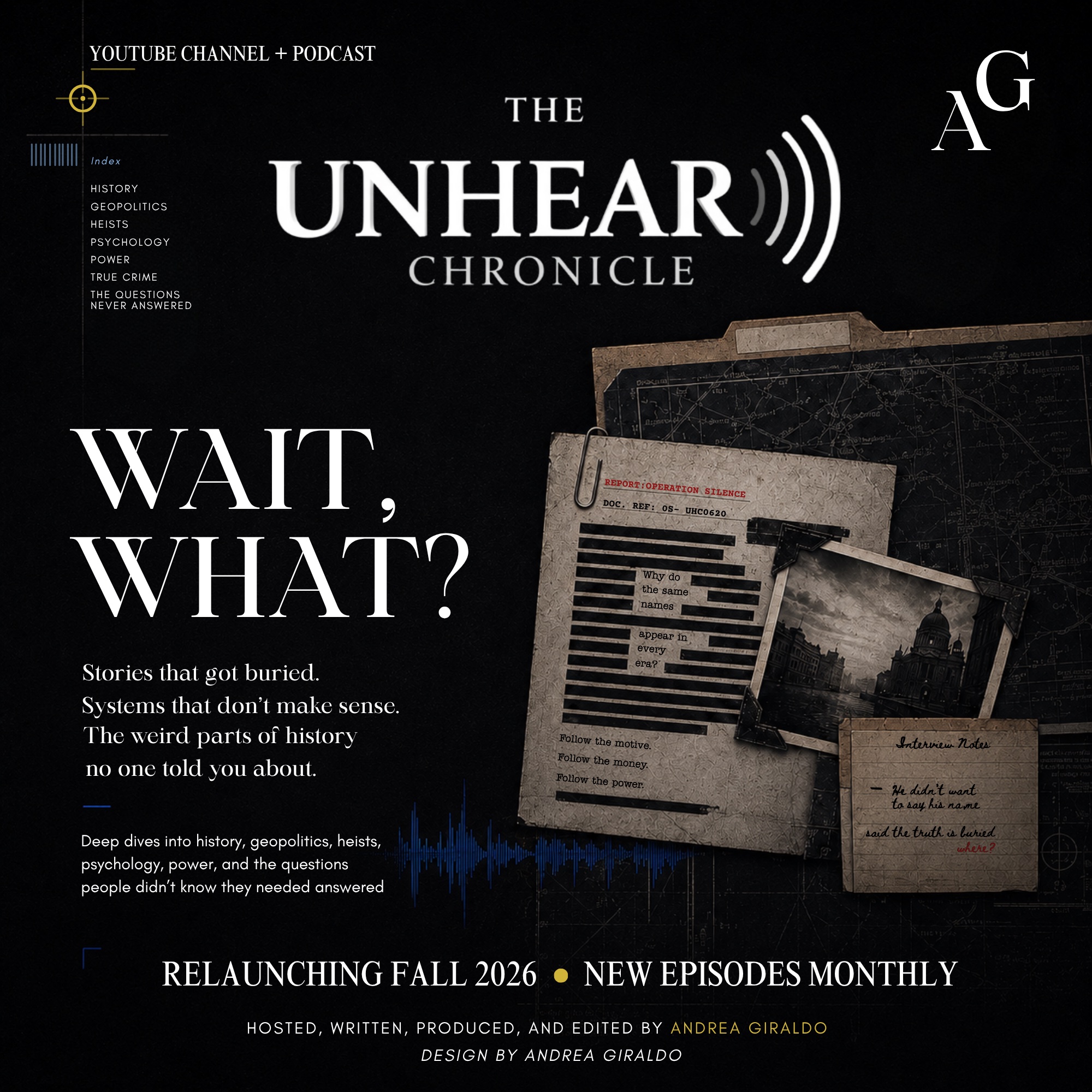 The Unheard Chronicle relaunch concept poster